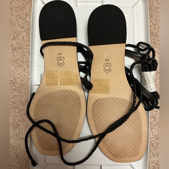 Tory Burch Miller Braided Ankle-wrap Sandals black - Picture 4 of 4